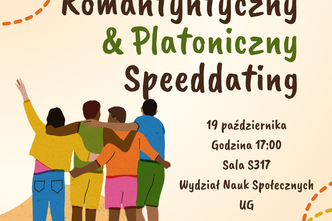 Plakat: speeddating Tęczowego Portu UG