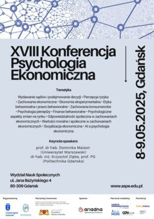 plakat konferencja psychologia ekonomiczna Uniwersytet Gdański