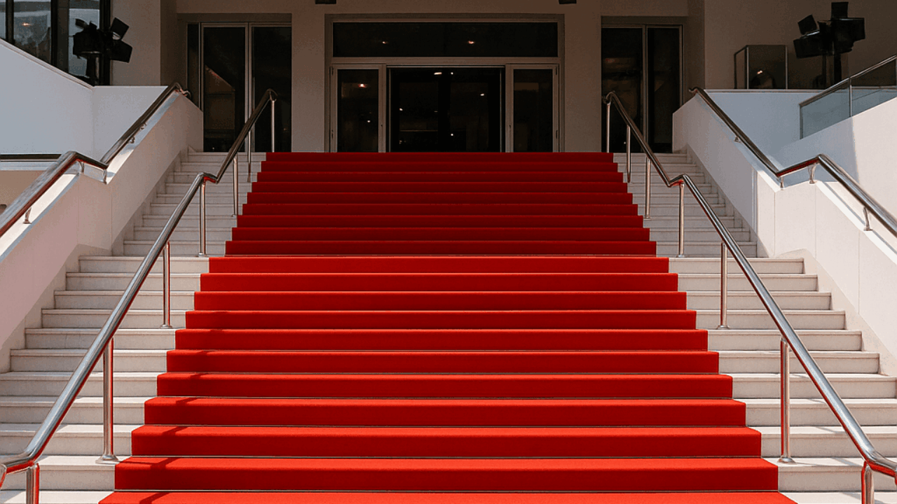czerwony dywan, schody, festiwal filmowy, Cannes