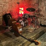 instrumenty, jazz, perkusja, lawendowa