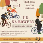 Rajd Rowerowy UG plakat rower zapowiedź wydarzenie