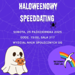 Plakat: Halloweenowy Speeddating w Tęczowym Porcie UG